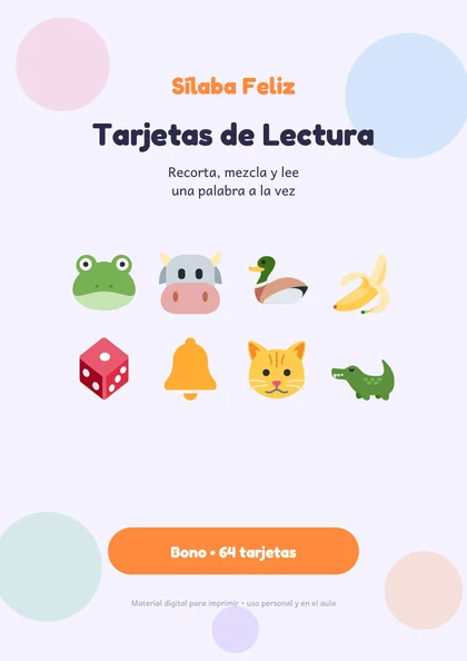 Bono tarjetas de lectura